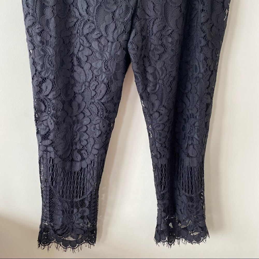WAYF-BLACK Rennes Lace High Rise Cropped Pants (Size:XL) - Picture 11 of 13
